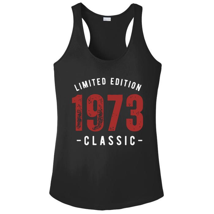 Limited Edition 1973 50th Birthday Ladies PosiCharge Competitor Racerback Tank