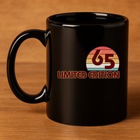 Limited Edition 1965 Retro Sun 60th Birthday 11oz C Handle Ceramic Mug