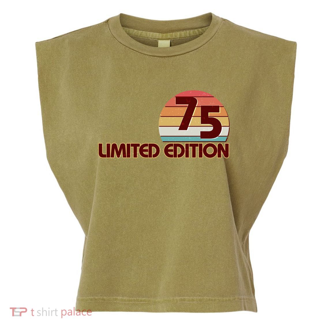 Limited Edition 1975 Retro Sun 50th Birthday Garment-Dyed Women's Muscle Tee