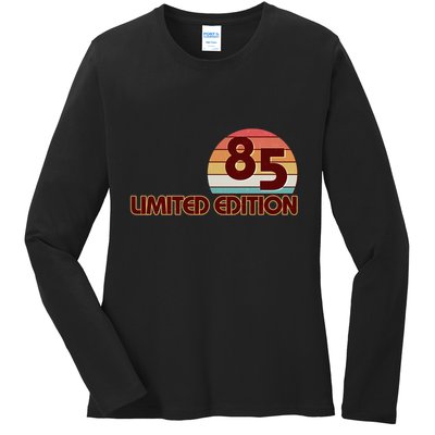 Limited Edition 1985 Retro Sun 40th Birthday Ladies Long Sleeve Shirt