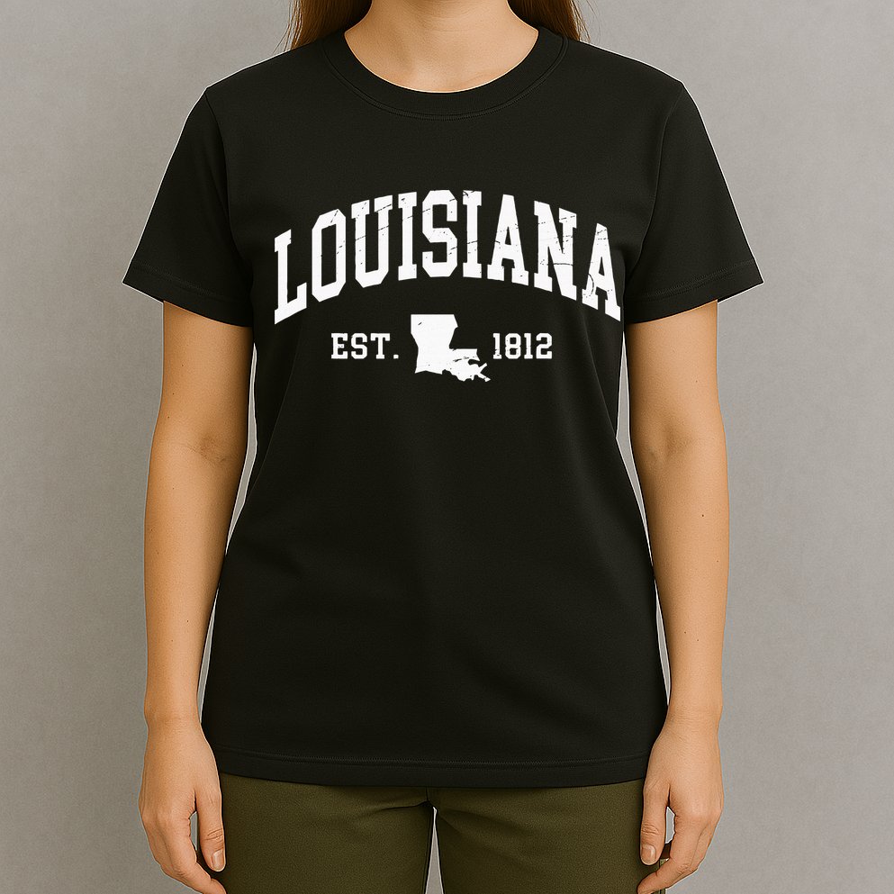 Louisiana Est. 1812 Distressed Worn Design Classic T-Shirt