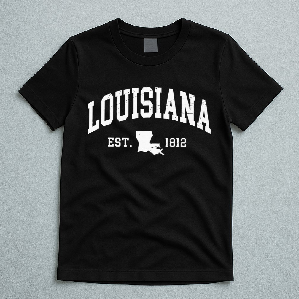 Louisiana Est. 1812 Distressed Worn Design Classic T-Shirt