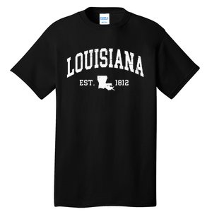 Louisiana Est. 1812 Distressed Worn Design Classic Tall T-Shirt