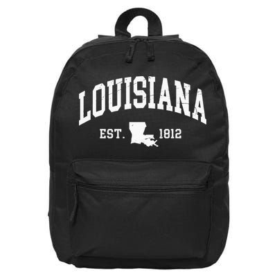 Louisiana Est. 1812 Distressed Worn Design Classic 16 in Basic Backpack