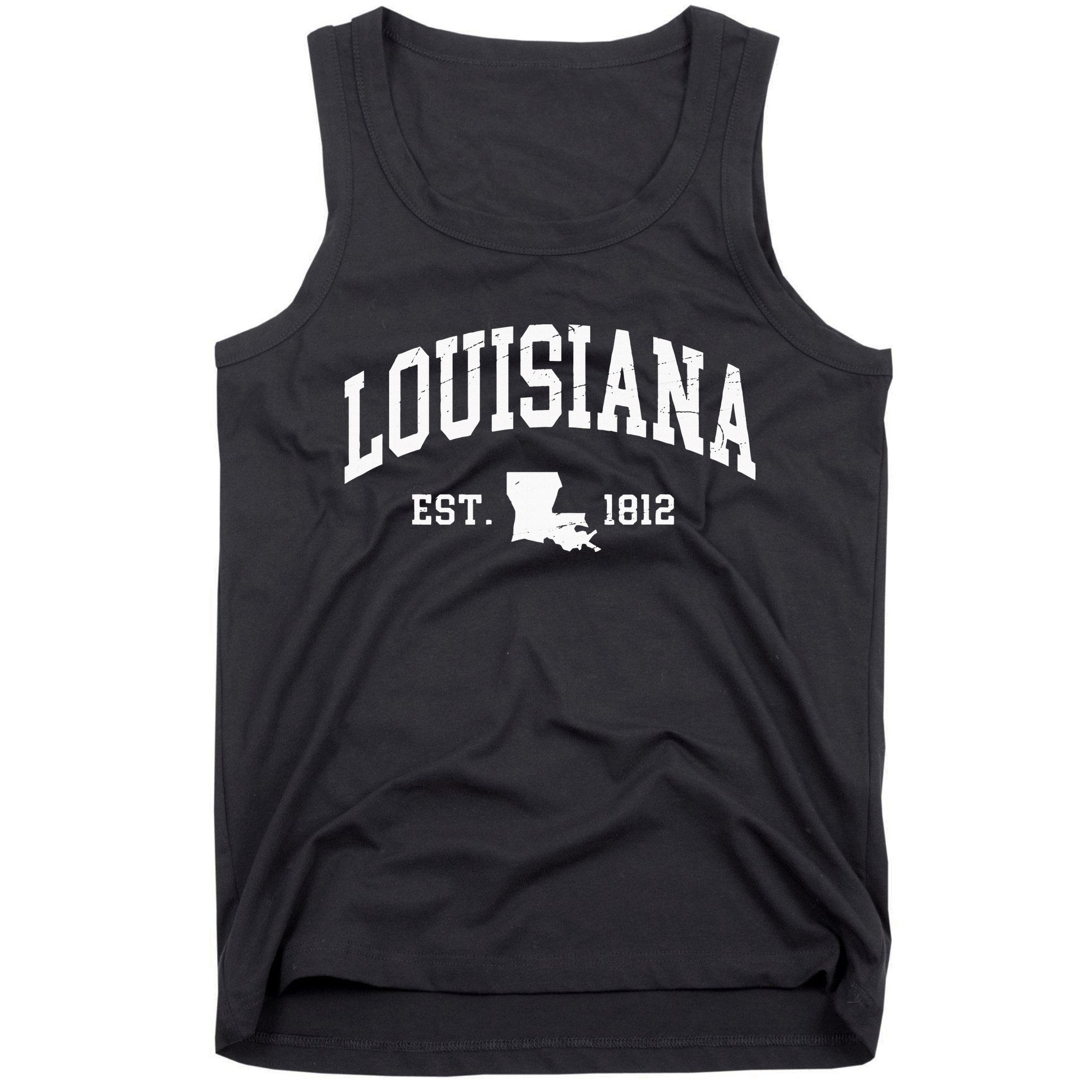 Louisiana Est. 1812 Distressed Worn Design Classic Tank Top