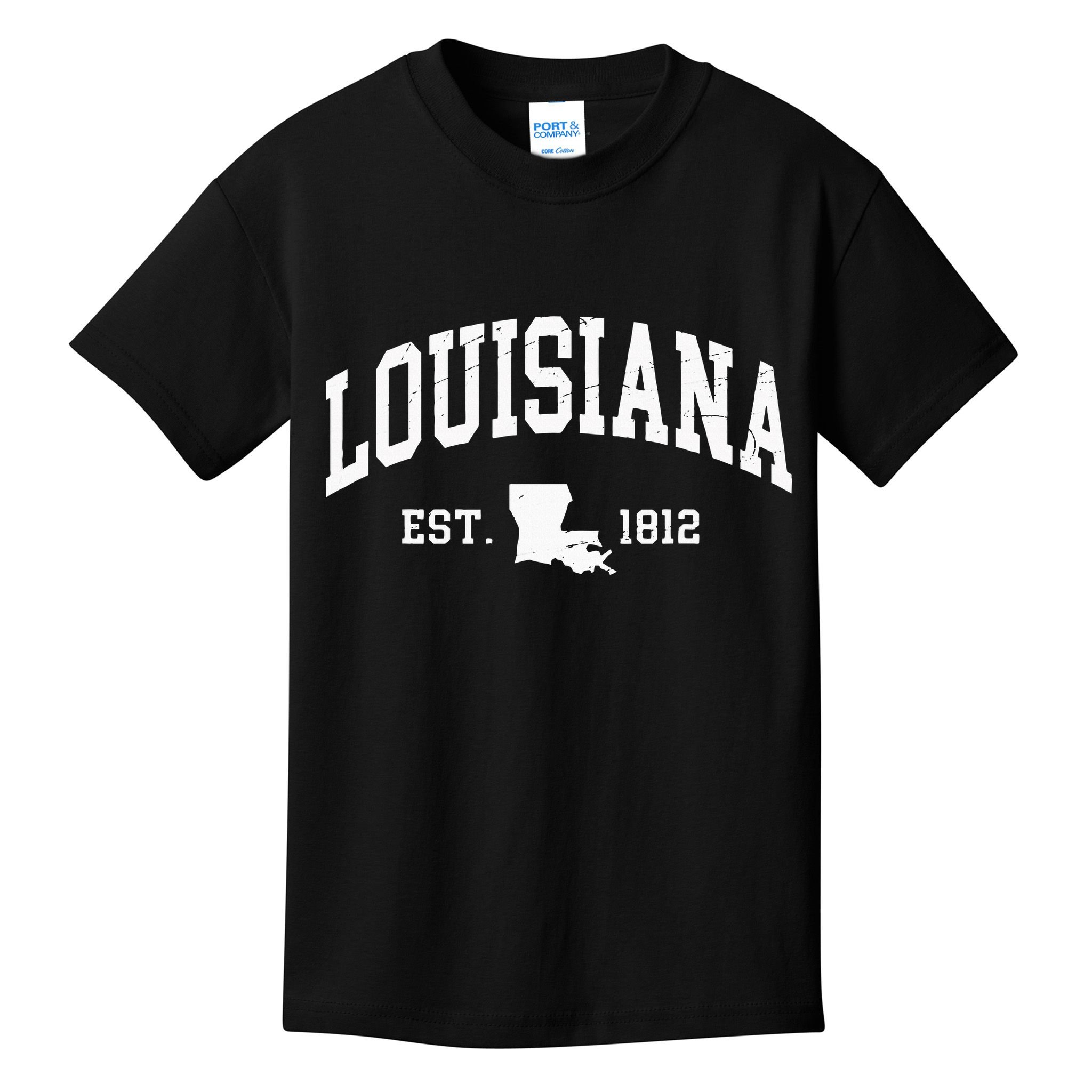 Louisiana Est. 1812 Distressed Worn Design Classic Kids T-Shirt