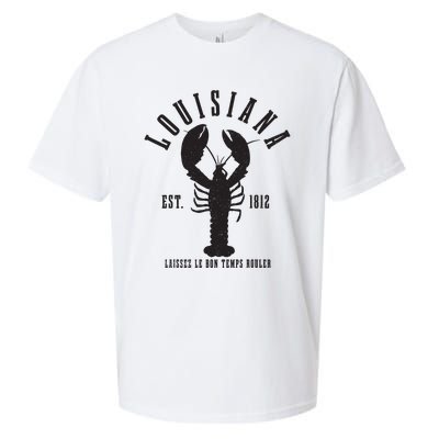 Louisiana Est 1812 Laissez Le Bon Temps Rouler Crawfish Sueded Cloud Jersey T-Shirt