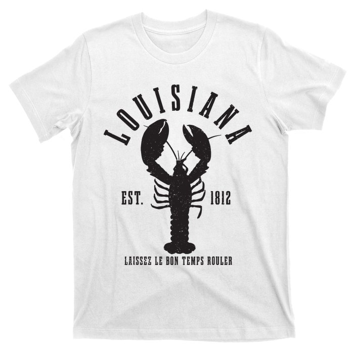 Louisiana Est 1812 Laissez Le Bon Temps Rouler Crawfish T-Shirt