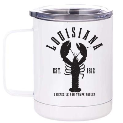 Louisiana Est 1812 Laissez Le Bon Temps Rouler Crawfish 12 oz Stainless Steel Tumbler Cup