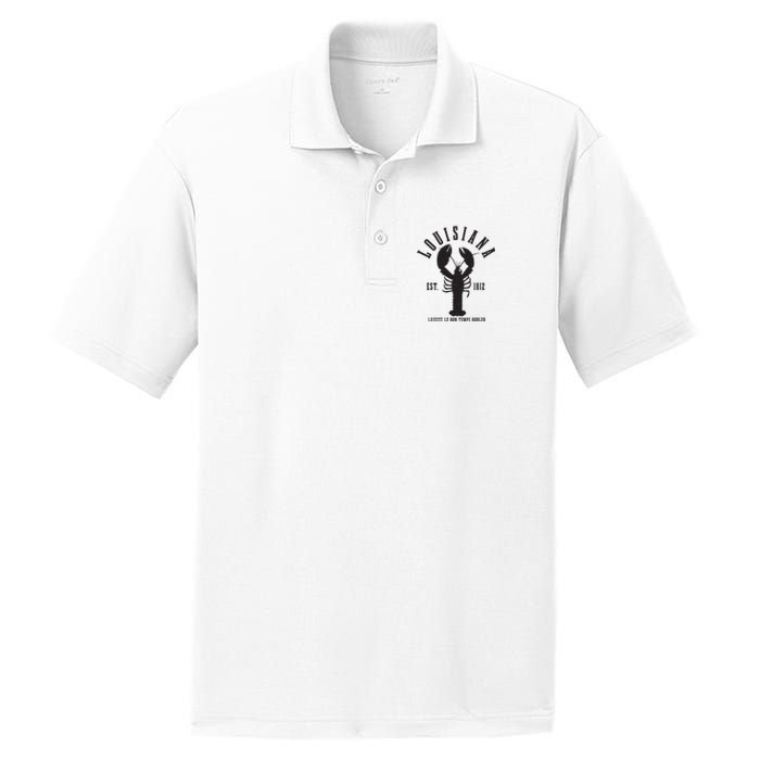 Louisiana Est 1812 Laissez Le Bon Temps Rouler Crawfish PosiCharge RacerMesh Polo