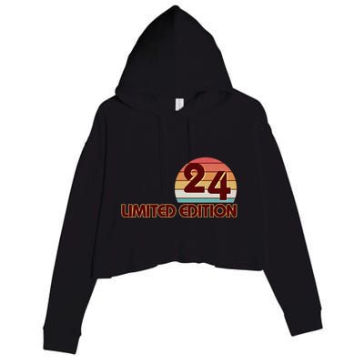 Limited Edition 1924 Retro Sun 100th Birthday Crop Fleece Hoodie