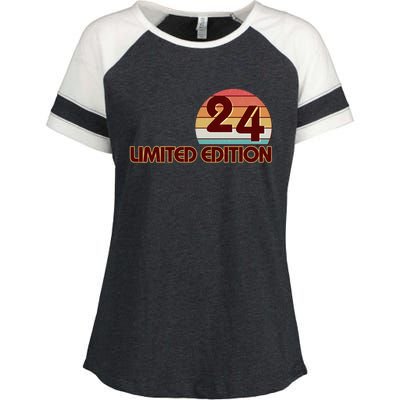 Limited Edition 1924 Retro Sun 100th Birthday Enza Ladies Jersey Colorblock Tee