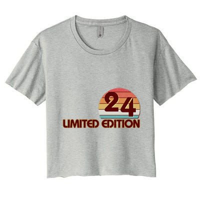 Limited Edition 1924 Retro Sun 100th Birthday Women's Crop Top Tee