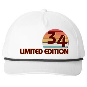 Limited Edition 1934 Retro Sun 90th Birthday Snapback Five-Panel Rope Hat