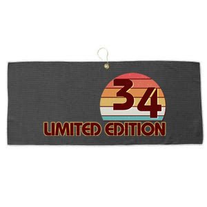 Limited Edition 1934 Retro Sun 90th Birthday Large Microfiber Waffle Golf Towel