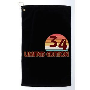 Limited Edition 1934 Retro Sun 90th Birthday Platinum Collection Golf Towel