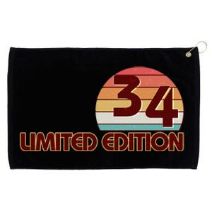 Limited Edition 1934 Retro Sun 90th Birthday Grommeted Golf Towel