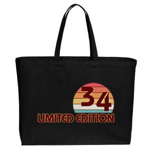 Limited Edition 1934 Retro Sun 90th Birthday Cotton Canvas Jumbo Tote