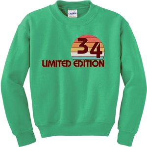 Limited Edition 1934 Retro Sun 90th Birthday Kids Sweatshirt