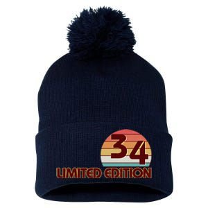 Limited Edition 1934 Retro Sun 90th Birthday Pom Pom 12in Knit Beanie