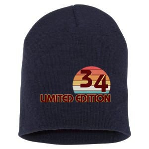 Limited Edition 1934 Retro Sun 90th Birthday Short Acrylic Beanie