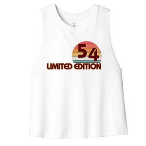 Limited Edition 1954 Retro Sun 70th Birthday Women's Racerback Cropped Tank