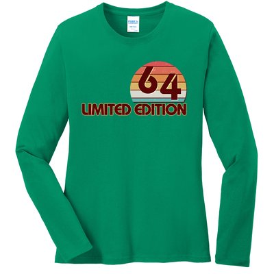 Limited Edition 1964 Retro Sun 60th Birthday Ladies Long Sleeve Shirt