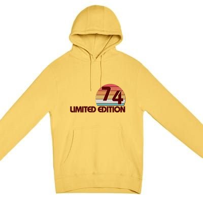 Limited Edition 1974 Retro Sun 50th Birthday Premium Pullover Hoodie