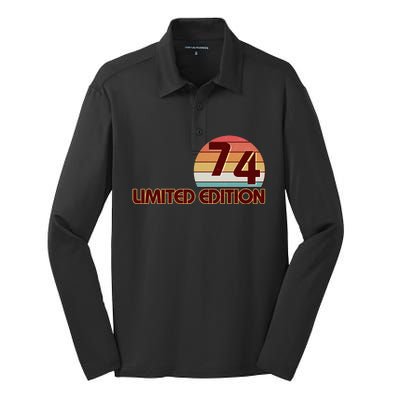 Limited Edition 1974 Retro Sun 50th Birthday Silk Touch Performance Long Sleeve Polo