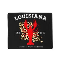 Louisiana Est. 1812 Crawfish Leopard New Orleans Mardi Gras Mousepad