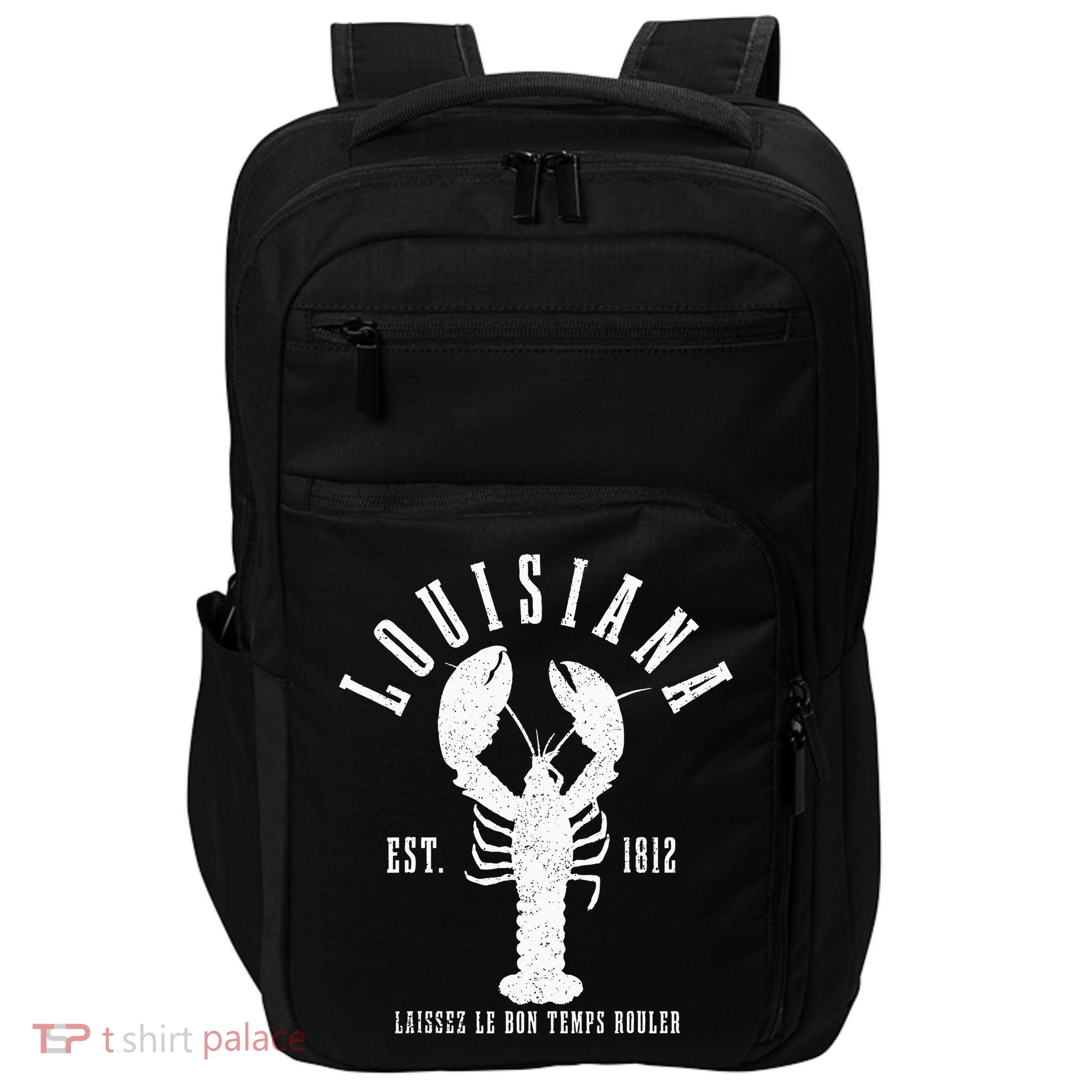 Louisiana Est. 1812 Laissez Le Bon Temps Rouler Lobster Impact Tech Backpack