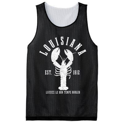 Louisiana Est. 1812 Laissez Le Bon Temps Rouler Lobster Mesh Reversible Basketball Jersey Tank