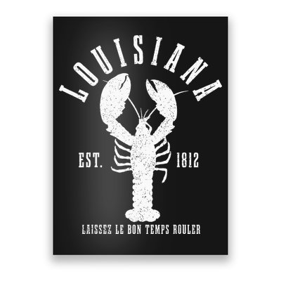 Louisiana Est. 1812 Laissez Le Bon Temps Rouler Lobster Poster