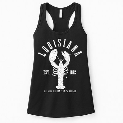 Louisiana Est. 1812 Laissez Le Bon Temps Rouler Lobster Womens Tank Top