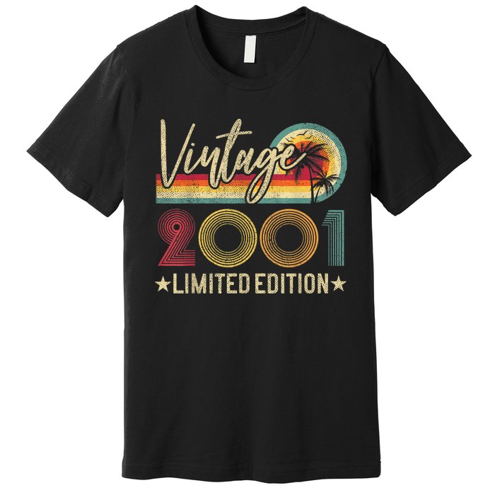 Limited Edition 2001 22nd Birthday Gift 22 Years Old Vintage Premium T-Shirt