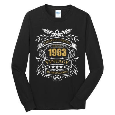 Limited Edition 60th Birthday Gift Idea Vintage 1963 Tall Long Sleeve T-Shirt