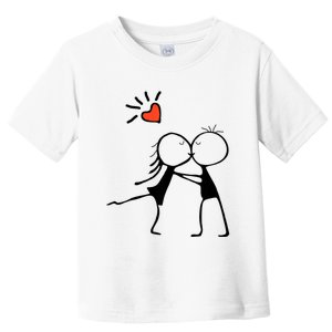 Love's Embrace: A Romantic Couple Design For Valentine's Day Toddler T-Shirt