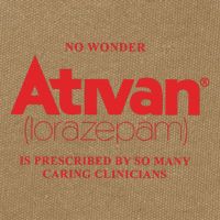 Limited Edition Ativan Lorazepam No Wonder Ash Grey Cotton Canvas Backpack
