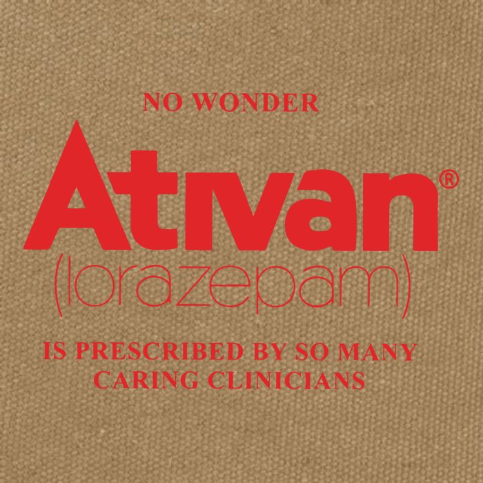 Limited Edition Ativan Lorazepam No Wonder Ash Grey Cotton Canvas Backpack