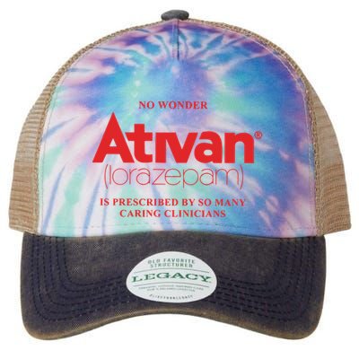 Limited Edition Ativan Lorazepam No Wonder Ash Grey Legacy Tie Dye Trucker Hat