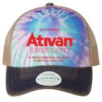 Limited Edition Ativan Lorazepam No Wonder Ash Grey Legacy Tie Dye Trucker Hat
