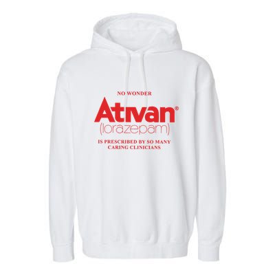 Limited Edition Ativan Lorazepam No Wonder Ash Grey Garment-Dyed Fleece Hoodie