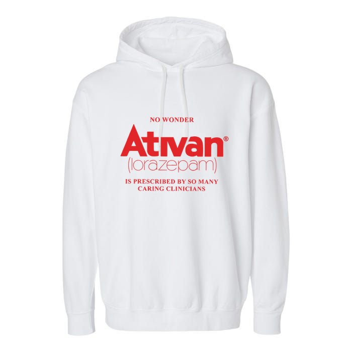 Limited Edition Ativan Lorazepam No Wonder Ash Grey Garment-Dyed Fleece Hoodie