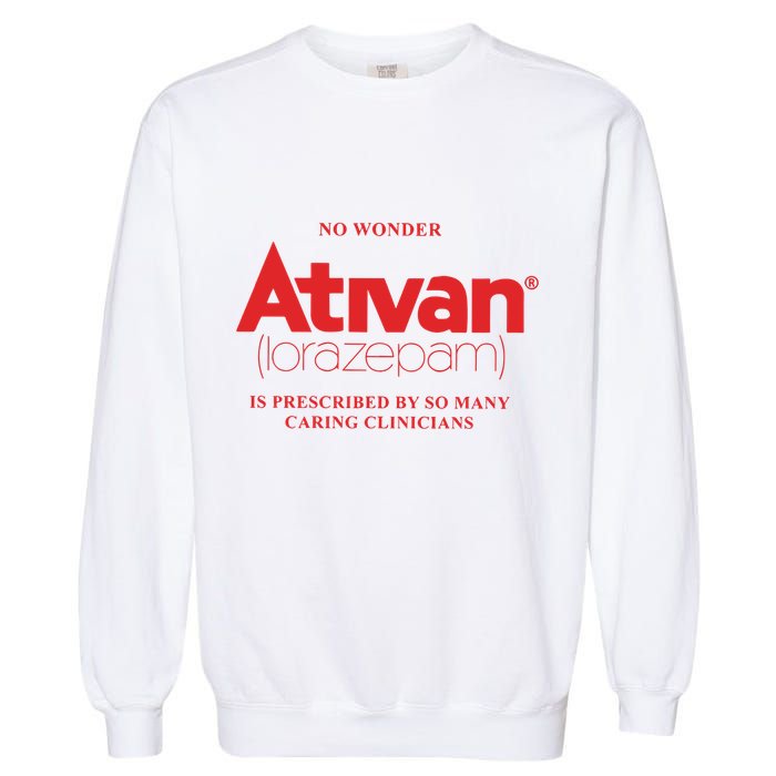 Limited Edition Ativan Lorazepam No Wonder Ash Grey Garment-Dyed Sweatshirt