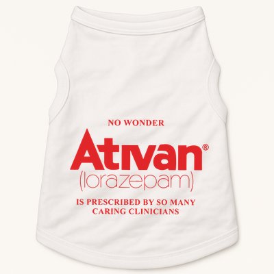 Limited Edition Ativan Lorazepam No Wonder Ash Grey Doggie Tank