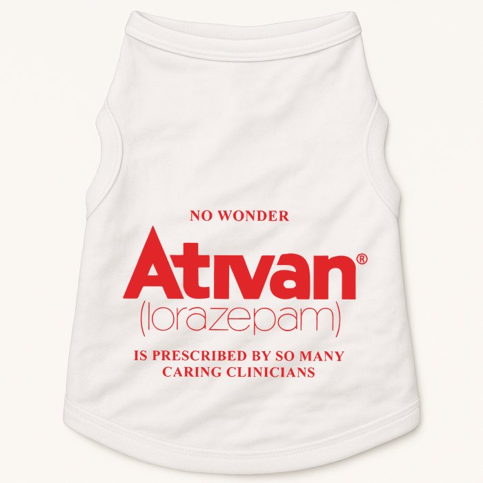 Limited Edition Ativan Lorazepam No Wonder Ash Grey Doggie Tank
