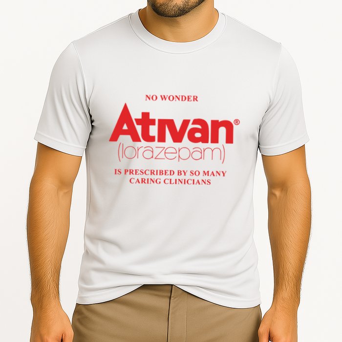 Limited Edition Ativan Lorazepam No Wonder Ash Grey Performance Shirt