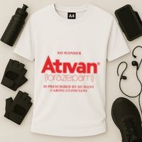 Limited Edition Ativan Lorazepam No Wonder Ash Grey Performance Shirt