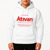 Limited Edition Ativan Lorazepam No Wonder Ash Grey Hoodie
