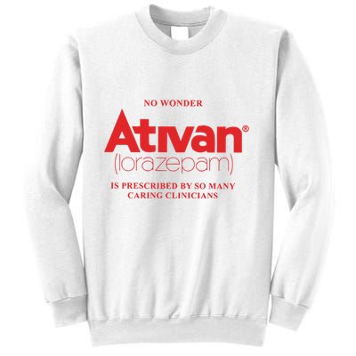 Limited Edition Ativan Lorazepam No Wonder Ash Grey Sweatshirt